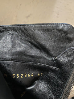 NIB $ 5500 Saint Laurent Miles Stiefel in exotischen Häuten Patchwork Braun 8 US/41 Eu