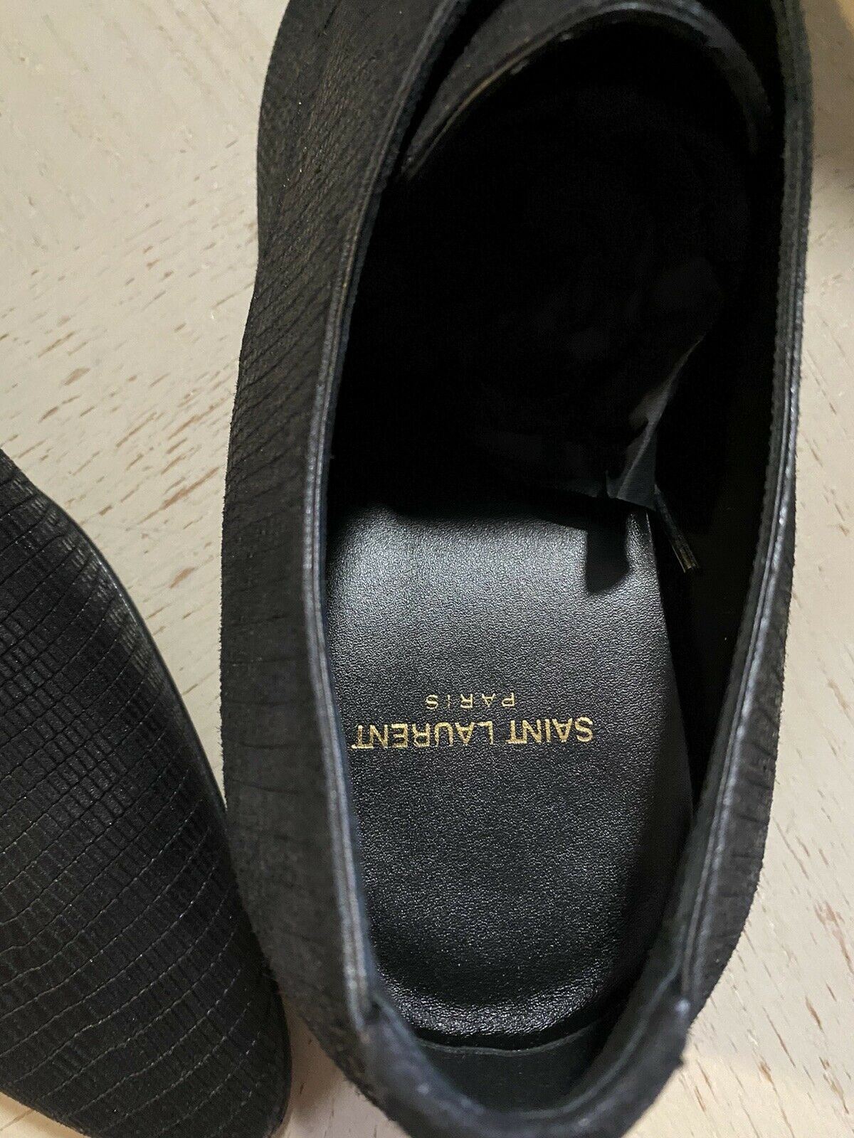 NIB $845 Saint Laurent Men’s Leather Dress Shoes Black 10 US / 43 Eu Italy