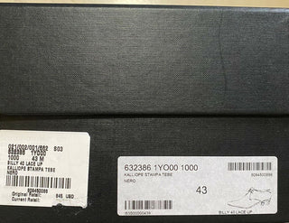 NIB 845 $ Saint Laurent Herren-Lederschuhe Schwarz 10 US / 43 Eu Italien