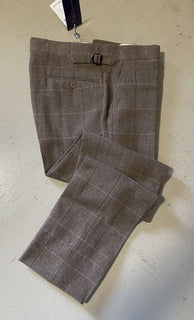 Neu mit Etikett: 1295 $ Ralph Lauren Purple Label Herren-Kaschmirhose Taupe 32 US/48 Eu Italien