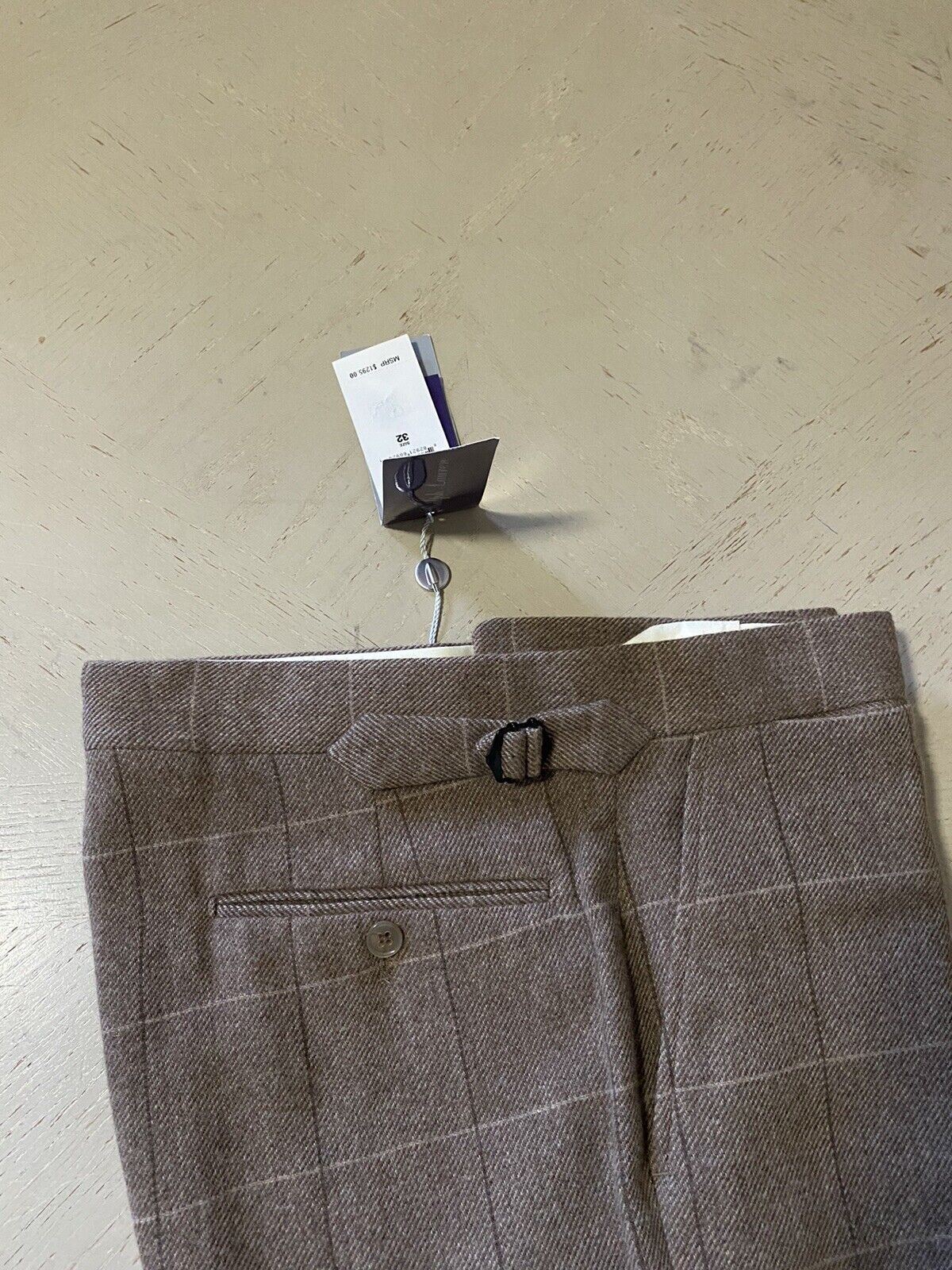 NWT $1295 Ralph Lauren Purple Label Men Cashmere Pants Taupe 32 US/48 Eu Italy