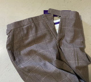 Neu mit Etikett: 1295 $ Ralph Lauren Purple Label Herren-Kaschmirhose Taupe 32 US/48 Eu Italien