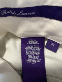 Neu mit Etikett: 1295 $ Ralph Lauren Purple Label Herren-Kaschmirhose Taupe 32 US/48 Eu Italien