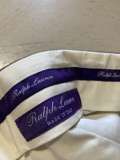 Neu mit Etikett: 1295 $ Ralph Lauren Purple Label Herren-Kaschmirhose Taupe 32 US/48 Eu Italien