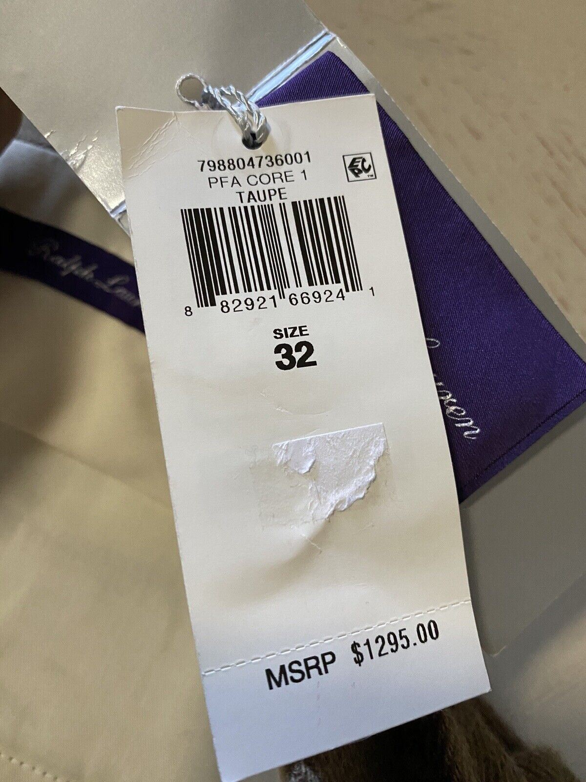 Neu mit Etikett: 1295 $ Ralph Lauren Purple Label Herren-Kaschmirhose Taupe 32 US/48 Eu Italien