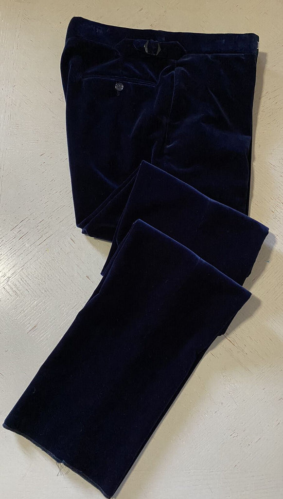 Neu mit Etikett: 595 $ Ralph Lauren Purple Label Herren-Cordsamthose, Marineblau, 34 US/50 Eu