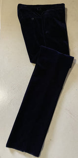 Neu mit Etikett: 595 $ Ralph Lauren Purple Label Herren-Cordsamthose, Marineblau, 34 US/50 Eu