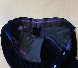 Neu mit Etikett: 595 $ Ralph Lauren Purple Label Herren-Cordsamthose, Marineblau, 34 US/50 Eu
