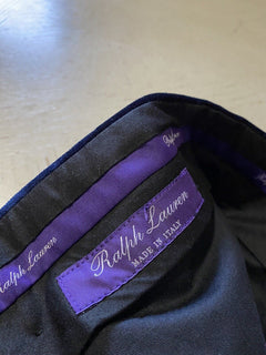 Neu mit Etikett: 595 $ Ralph Lauren Purple Label Herren-Cordsamthose, Marineblau, 34 US/50 Eu