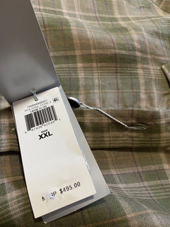 Neu mit Etikett: 495 $ Ralph Lauren Purple Label Herren Leinenhemd Farm Olive XXL Italien