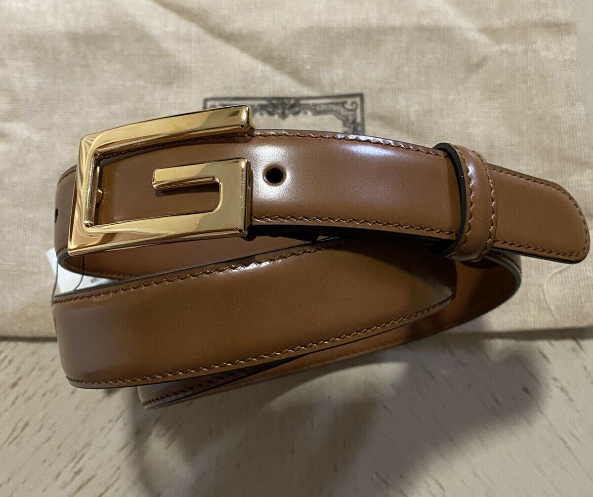 Neuer 890 $ Gucci Herren-Gürtel aus echtem Leder GG Braun 110/44 Italien