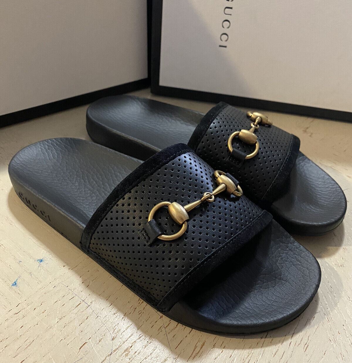 NIB Gucci Women’s Sandal Shoes Black 7 US ( 37 Eu ) Italy