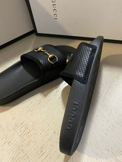 NIB Gucci Damen Sandalenschuhe Schwarz 7 US (37 Eu) Italien