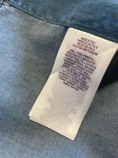 Neu mit Etikett: 450 $ Ralph Lauren Purple Label Herren Jeans Jeanshemd Blau XL Italien