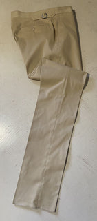 Neu mit Etikett: 495 $ Ralph Lauren Purple Label Herren-Anzughose aus Baumwolle, Hellbraun, 32 US/48 EU, Italien