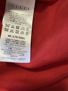 Neues Gucci Herren-Langarmhemd für 1200 $, DK Burgund, Größe L, Italien