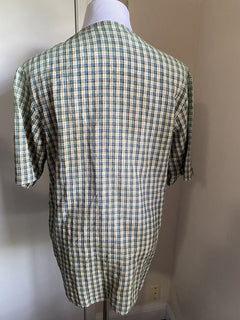 Neues Gucci Country Check-Hemd im Wert von 1100 $ in Blau/Rot/Grün, Größe L, Italien