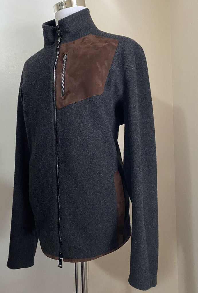 New $1995 Ralph Lauren Purple Label Men Pullover Jacket Shirt DK Gray XL Itay