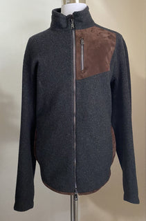New $1995 Ralph Lauren Purple Label Men Pullover Jacket Shirt DK Gray XL Itay