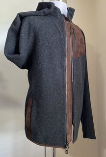 New $1995 Ralph Lauren Purple Label Men Pullover Jacket Shirt DK Gray XL Itay