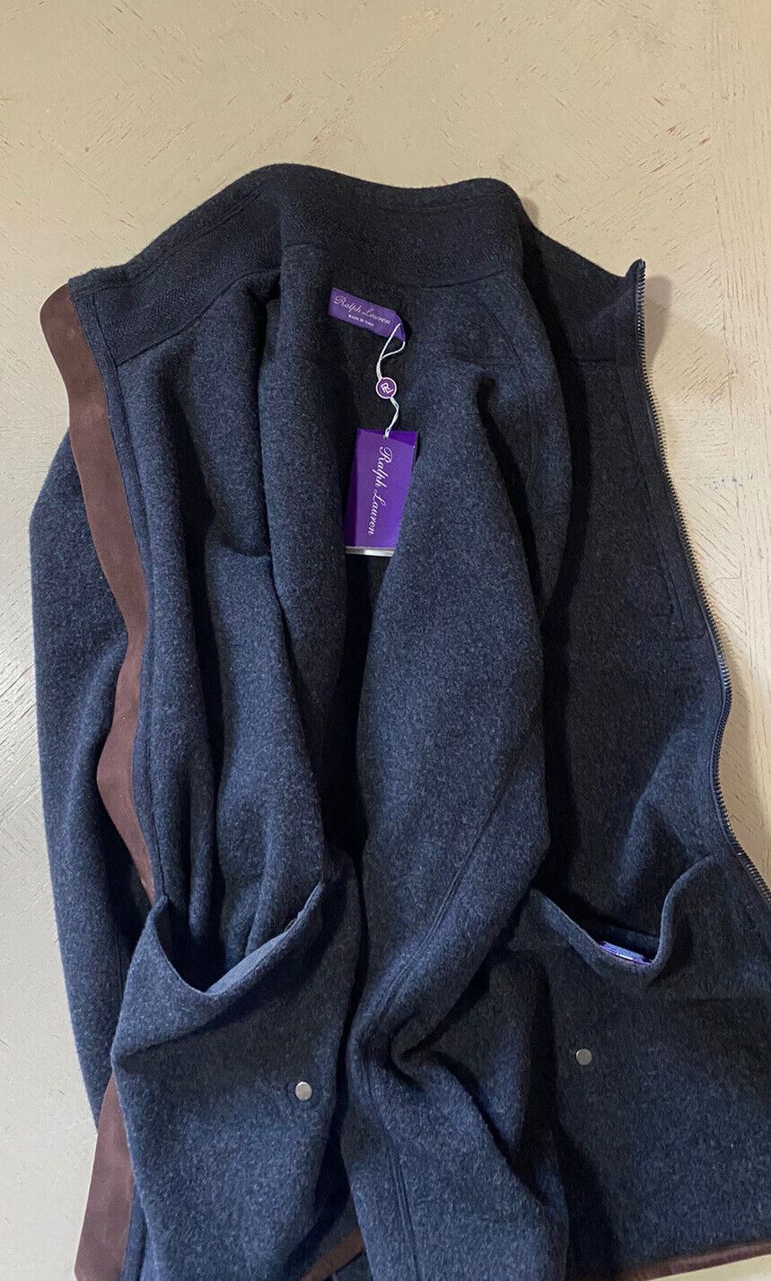 New $1995 Ralph Lauren Purple Label Men Pullover Jacket Shirt DK Gray XL Itay