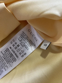 Neues Gucci Herren-Langarmhemd, Farbe Buttercup/Gelb, Größe M, Italien
