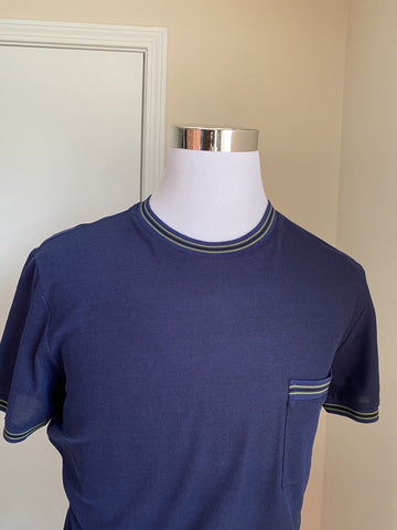 New Bottega Veneta Mens Short Sleeve T Shirt Blue L US ( 52 Eu ) Italy