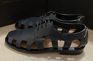 NIB 890 $ Bottega Veneta Herren Leder-Sandalenschuhe DK Braun 9 US/42 Eu
