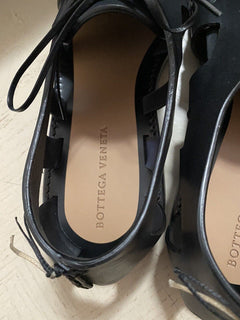 NIB 890 $ Bottega Veneta Herren Leder-Sandalenschuhe DK Braun 9 US/42 Eu