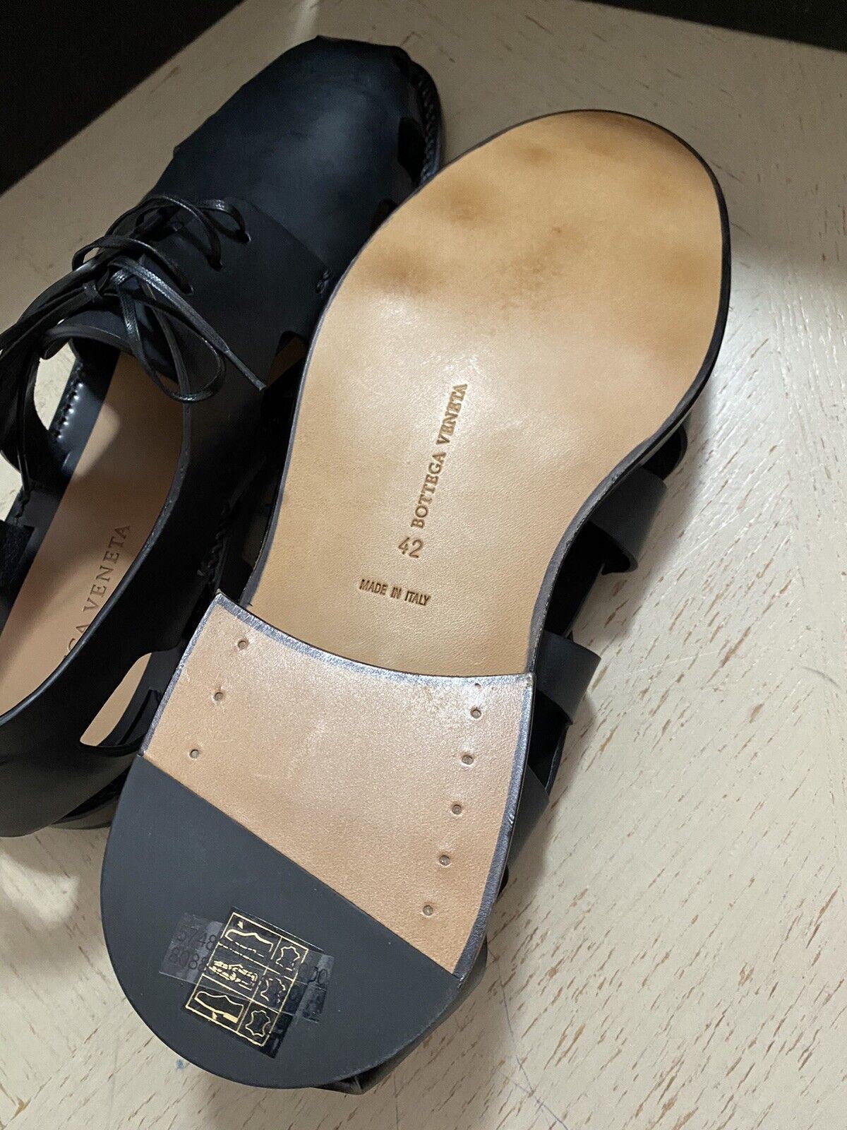 NIB $890 Bottega Veneta Men Leather Sandal Shoes DK Brown 9 US/42 Eu