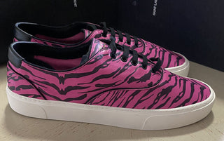 NIB Saint Laurent Herren Leder Sneakers Schuhe Schwarz/Rosa 10 US/43 Eu Italien