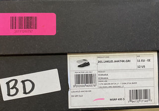Neue 495 $ Ermenegildo Zegna Wildleder-Sneakers Schuhe DK Grau 12 US Italien