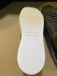 Neue 495 $ Ermenegildo Zegna Wildleder-Sneakers Schuhe DK Grau 12 US Italien