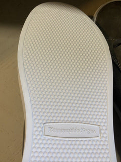 Neue 495 $ Ermenegildo Zegna Wildleder-Sneakers Schuhe DK Grau 10,5 US Italien