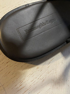 Neue 595 $ Ermenegildo Zegna Leder-Sneakers Schuhe DK Braun 8 US