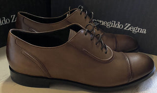 Neue 595 $ Ermenegildo Zegna Abendschuhe MD Braun 9,5 US (42,5 Eu) Italien