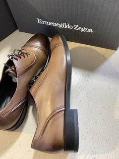 Neue 595 $ Ermenegildo Zegna Abendschuhe MD Braun 9,5 US (42,5 Eu) Italien
