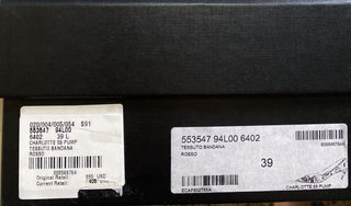 NIB 895 $ Saint Laurent Damen Bandana-Kleiderschuhe Rot 9 US ( 39 Eu )