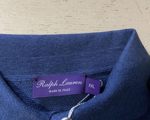 Neu mit Etikett: 895 $ Ralph Lauren Purple Label Herren-Poloshirt Blau XXL Italien