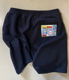 980 $ Versace Herren-Kurzhose aus Baumwolle, Schwarz, Größe L, Italien