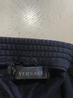 980 $ Versace Herren-Kurzhose aus Baumwolle, Schwarz, Größe L, Italien