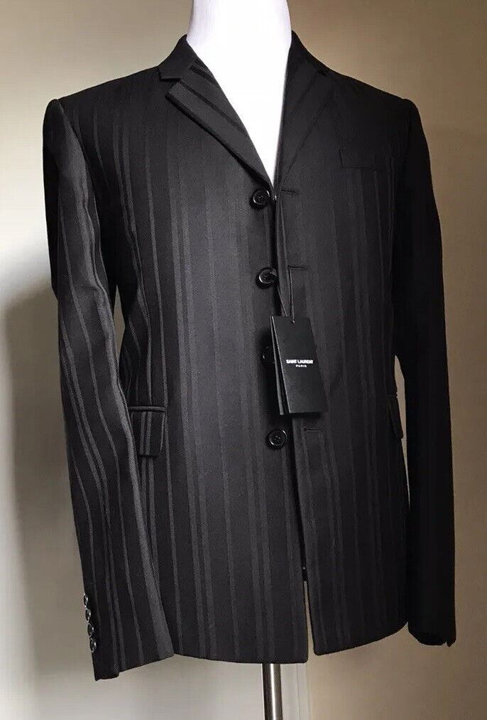 NWT $2890 Мужской пиджак Saint Laurent Черный 42R США (52R ЕС) Италия