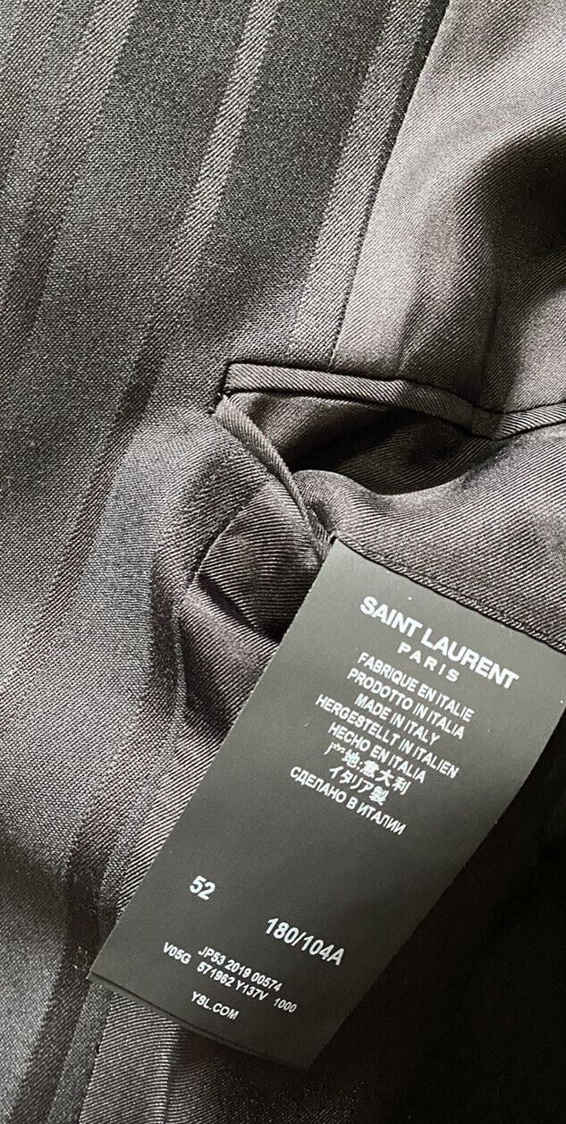 NWT $2890 Мужской пиджак Saint Laurent Черный 42R США (52R ЕС) Италия