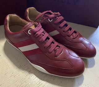 Neue $550 Bally Herren Zibler Leder Sneakers Schuhe Rot 7 US Schweiz