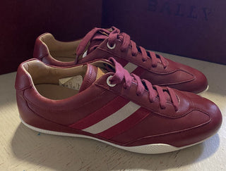Neue $550 Bally Herren Zibler Leder Sneakers Schuhe Rot 7 US Schweiz