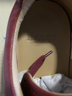 Neue $550 Bally Herren Zibler Leder Sneakers Schuhe Rot 7 US Schweiz