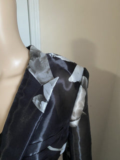 Neu $2995 Ralph Lauren Collection Damen-Jackenblazer Schwarz/LT-Blau 10 US/46 Eu