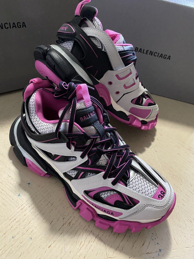 NIB $ 1050 Balenciaga Damen Track LED Sneakers Schuhe Grau/Rosa 8 US/38 Eu