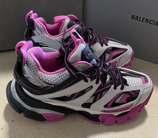 NIB $ 1050 Balenciaga Damen Track LED Sneakers Schuhe Grau/Rosa 8 US/38 Eu