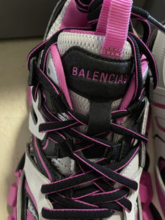 NIB $ 1050 Balenciaga Damen Track LED Sneakers Schuhe Grau/Rosa 8 US/38 Eu